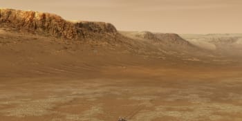 GALERIE: Mars ptačím pohledem. NASA zveřejnila první barevné snímky z minivrtulníku