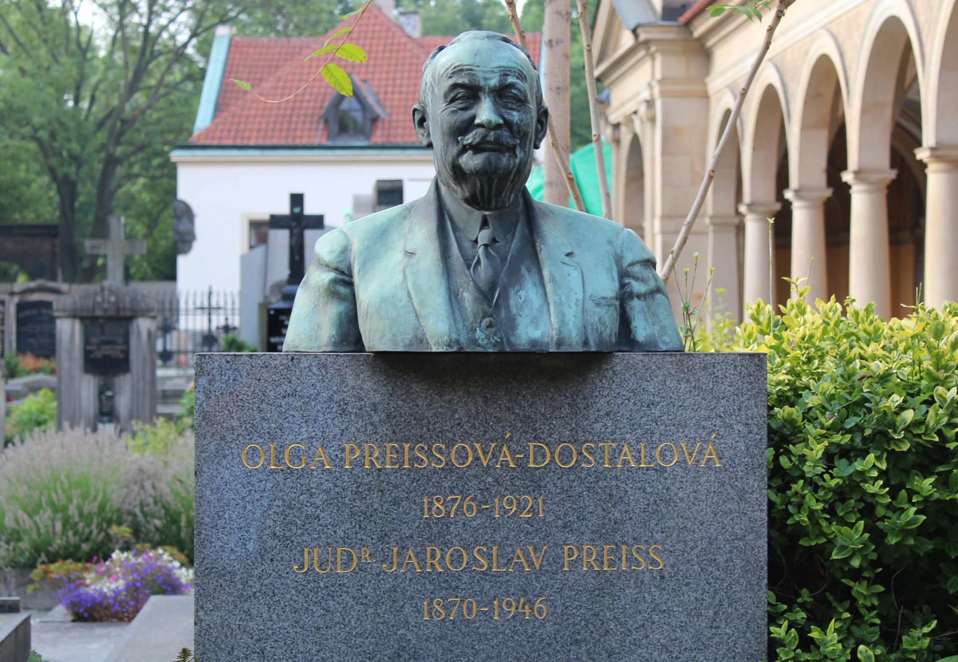 Hrob Jaroslava Preisse na Vyšehradském hřbitově