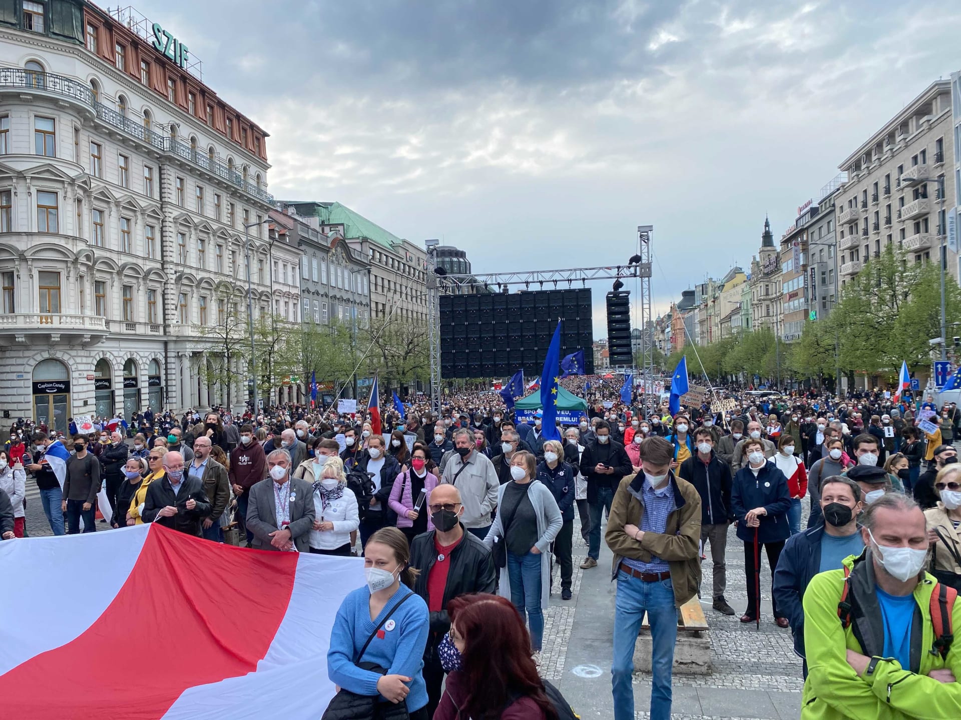 Na pražském Václavském náměstí se ve čtvrtek večer uskuteční další demonstrace.