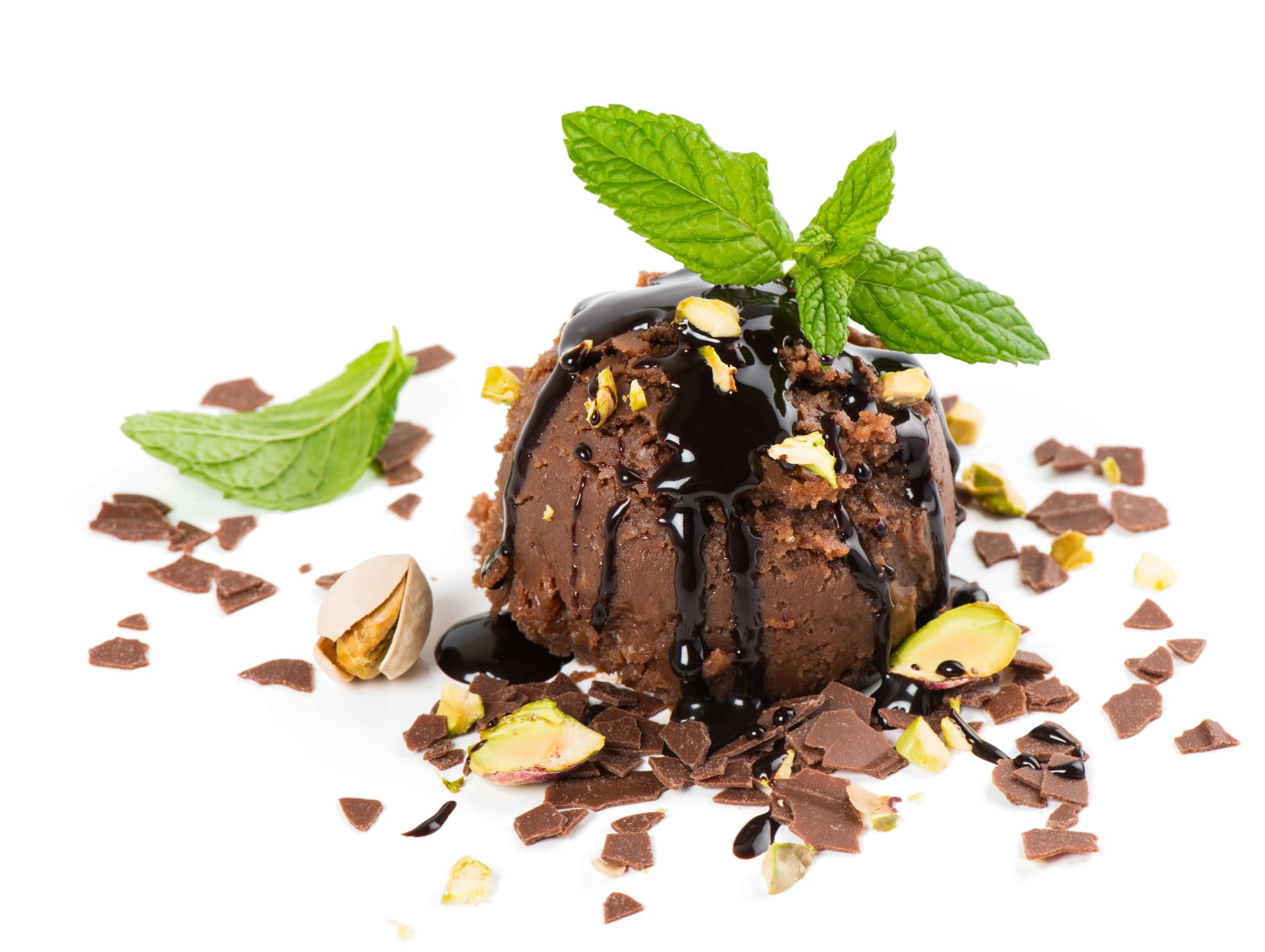 Čokoládová zmrzlina s pistáciemi