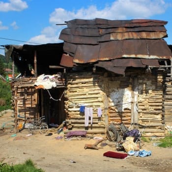 Romská osada na východním Slovensku (lustrační foto)