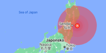 Na severovýchodě Japonska udeřilo silné zemětřesení. Vlna cunami u Fukušimy nehrozí