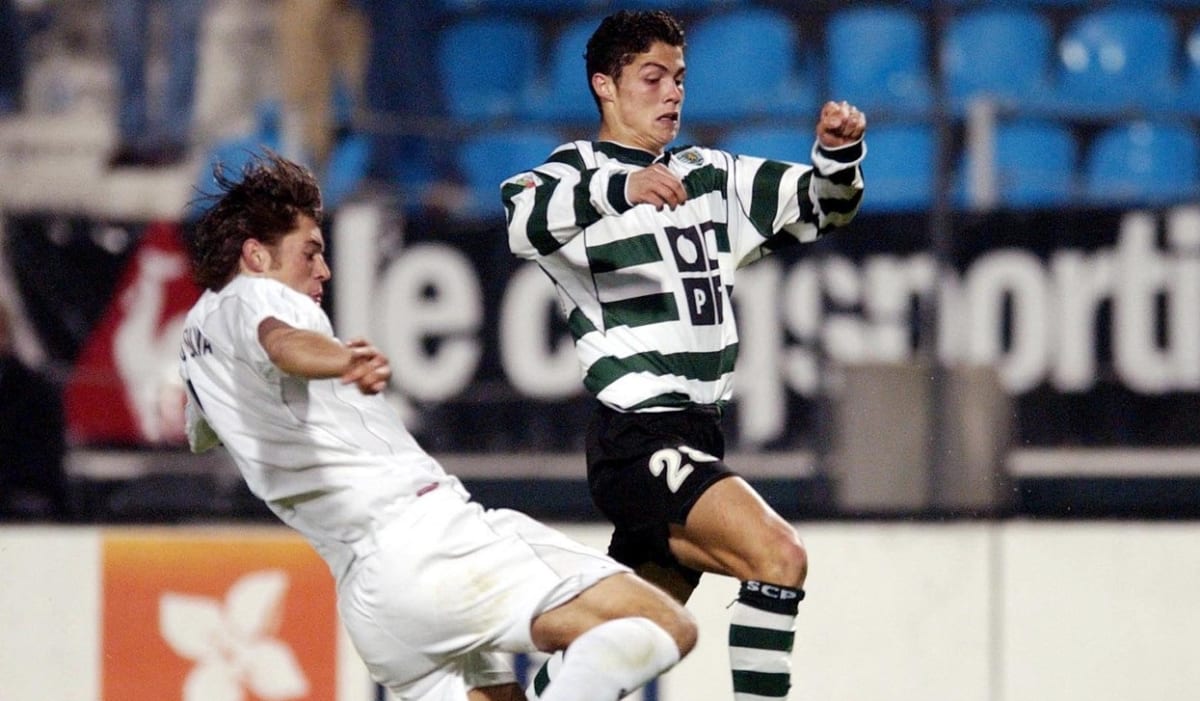 17letý Cristiano Ronaldo v dresu Sportingu Lisabon
