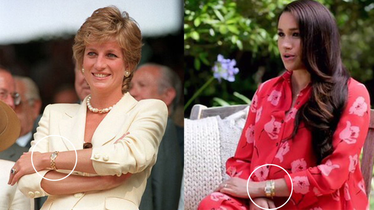 Meghan Markleová si na svůj projev nasadila hodinky, které nosila princezna Diana.