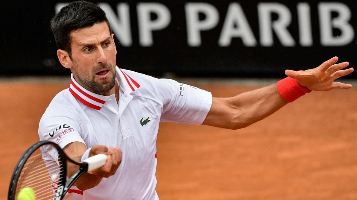 Novak Djokovič se občas umí na kurtu pořádně rozzlobit. Naposledy to předvedl na turnaji v Římě.