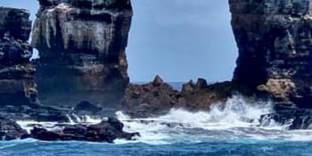 Galapágy přišly o slavný skalní útvar. Darwinův oblouk se zřítil do Tichého oceánu 