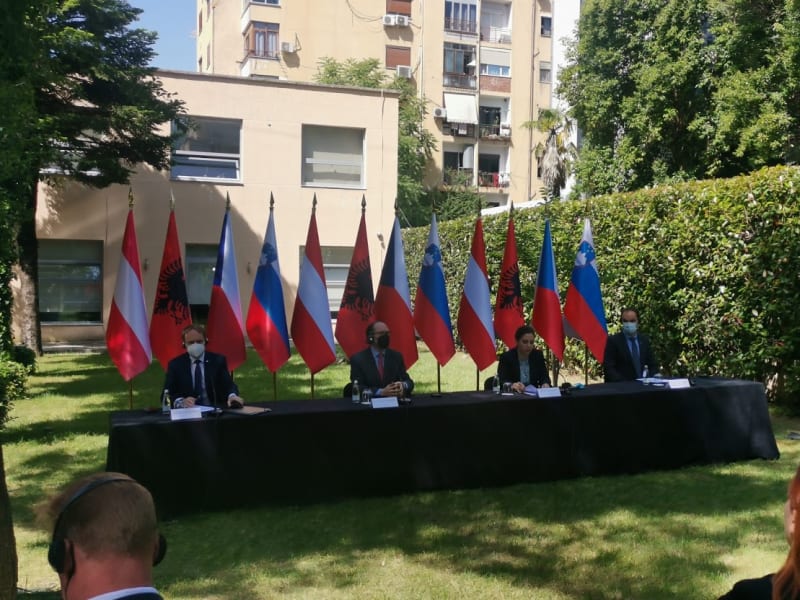 Ministr zahraničí Jakub Kulhánek o víkendu navštívil Severní Makedonii a Albánii.