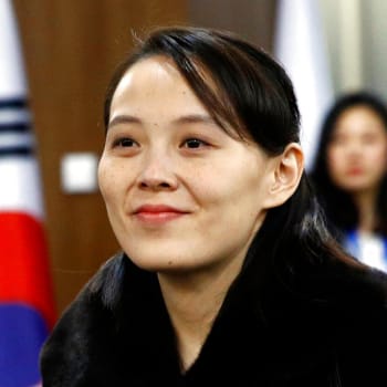 Sestra severokorejského vůdce Kim Jo-čong na fotce z února 2018