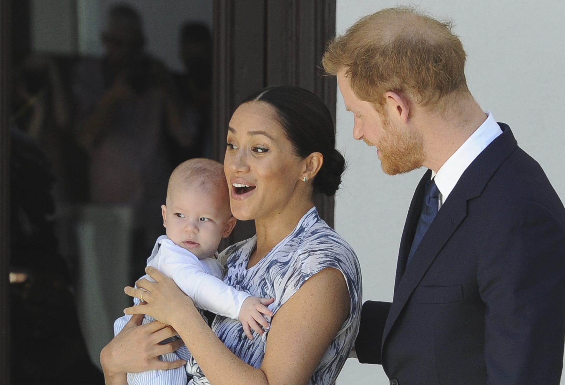 Meghan Markleová s manželem princem Harrym a synem Archiem