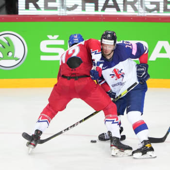 Zápas Velká Británie - Česko na MS v hokeji v Rize