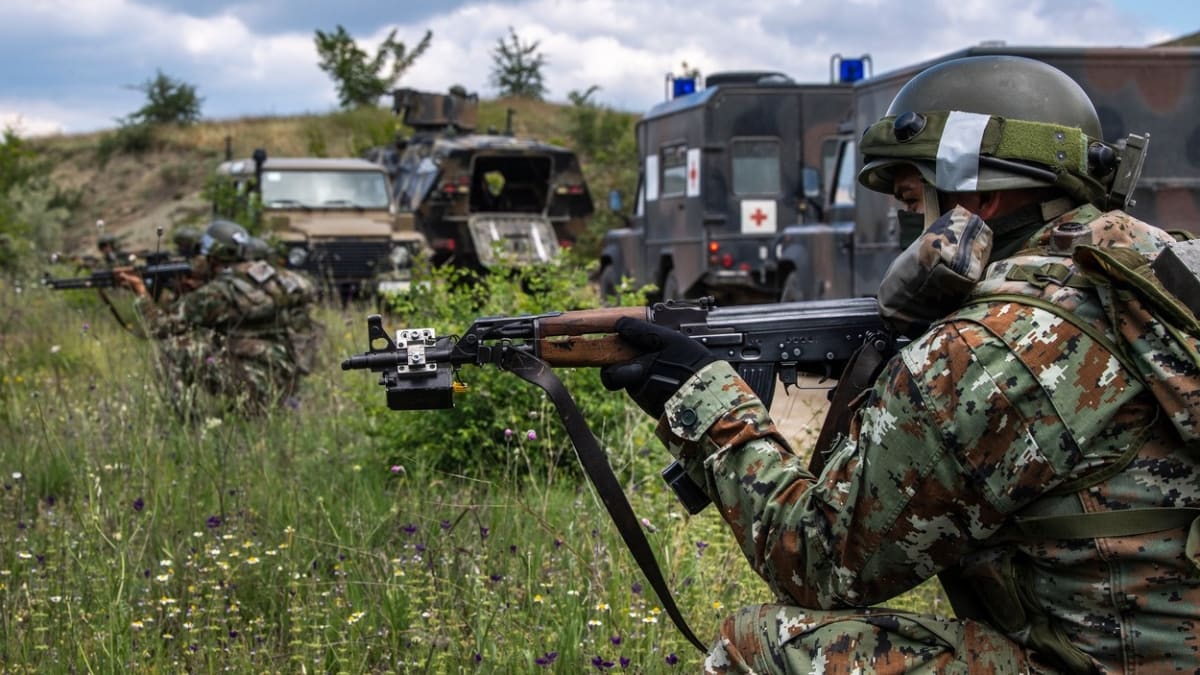 Vojáci NATO na výcviku v Severní Makedonii (Ilustrační snímek)