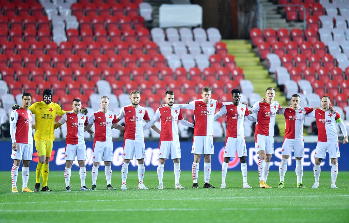 Jedenáctka slávistů, která v Evropské lize nastoupila proti Arsenalu.