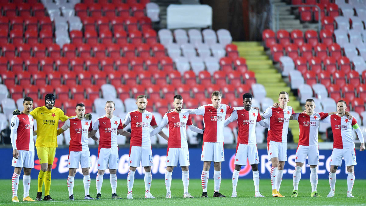 Jedenáctka slávistů, která v Evropské lize nastoupila proti Arsenalu.
