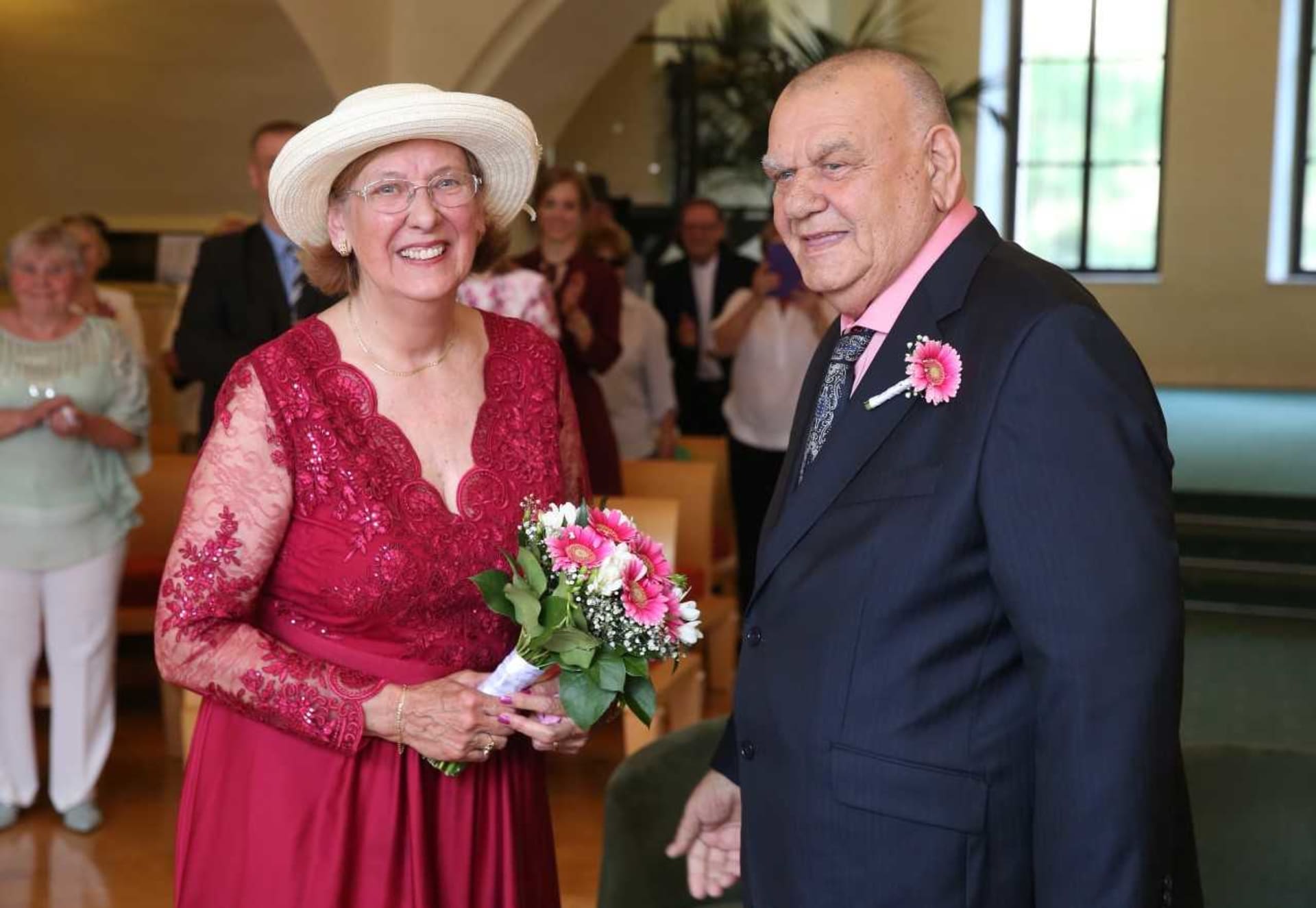 František Nedvěd s manželkou Marií měsíc před smrtí oslavil zlatou svatbu.