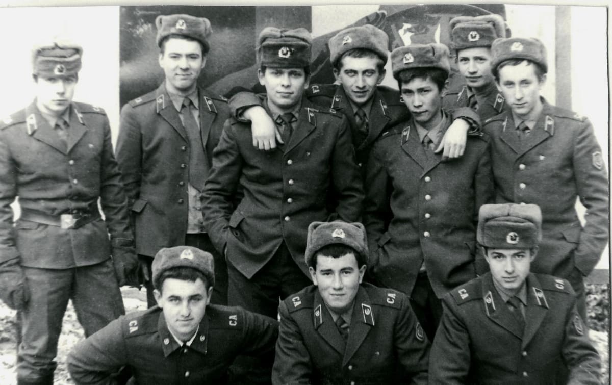 Mladá Boleslav, sovětští vojáci 18. gardové motostřelecké divize v roce 1985