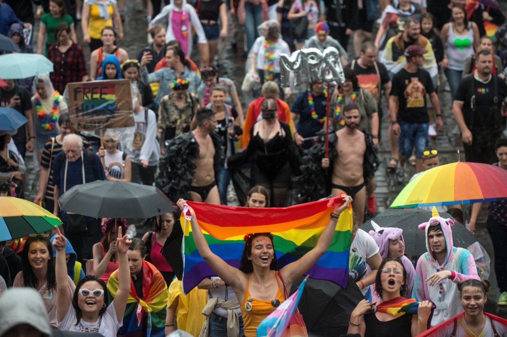 Pochod Prague Pride z roku 2019