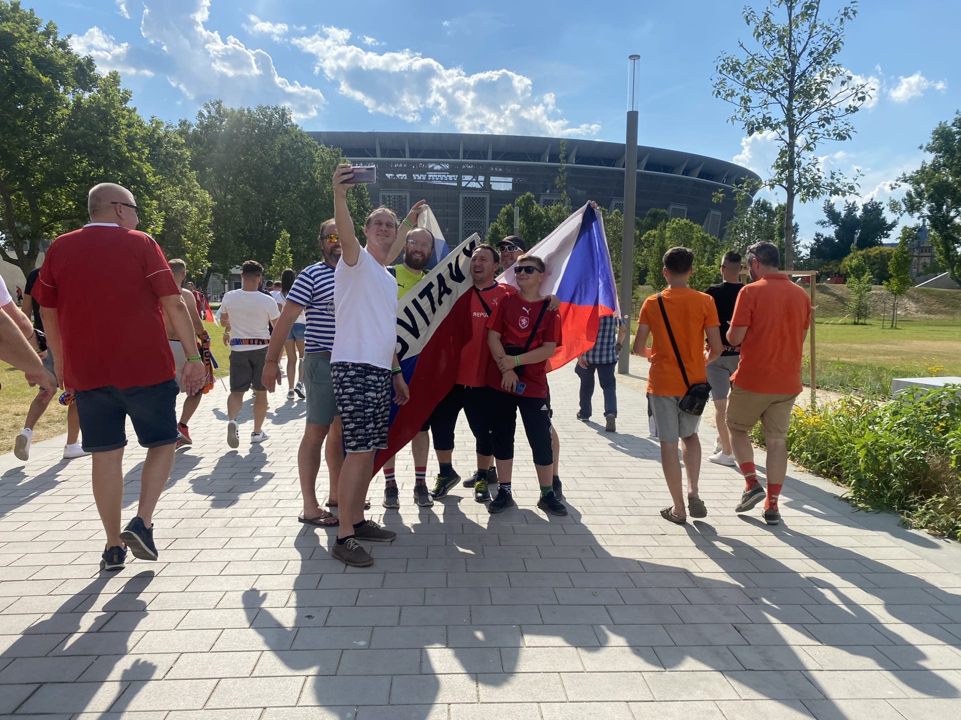 Čeští fanoušci v Budapešti