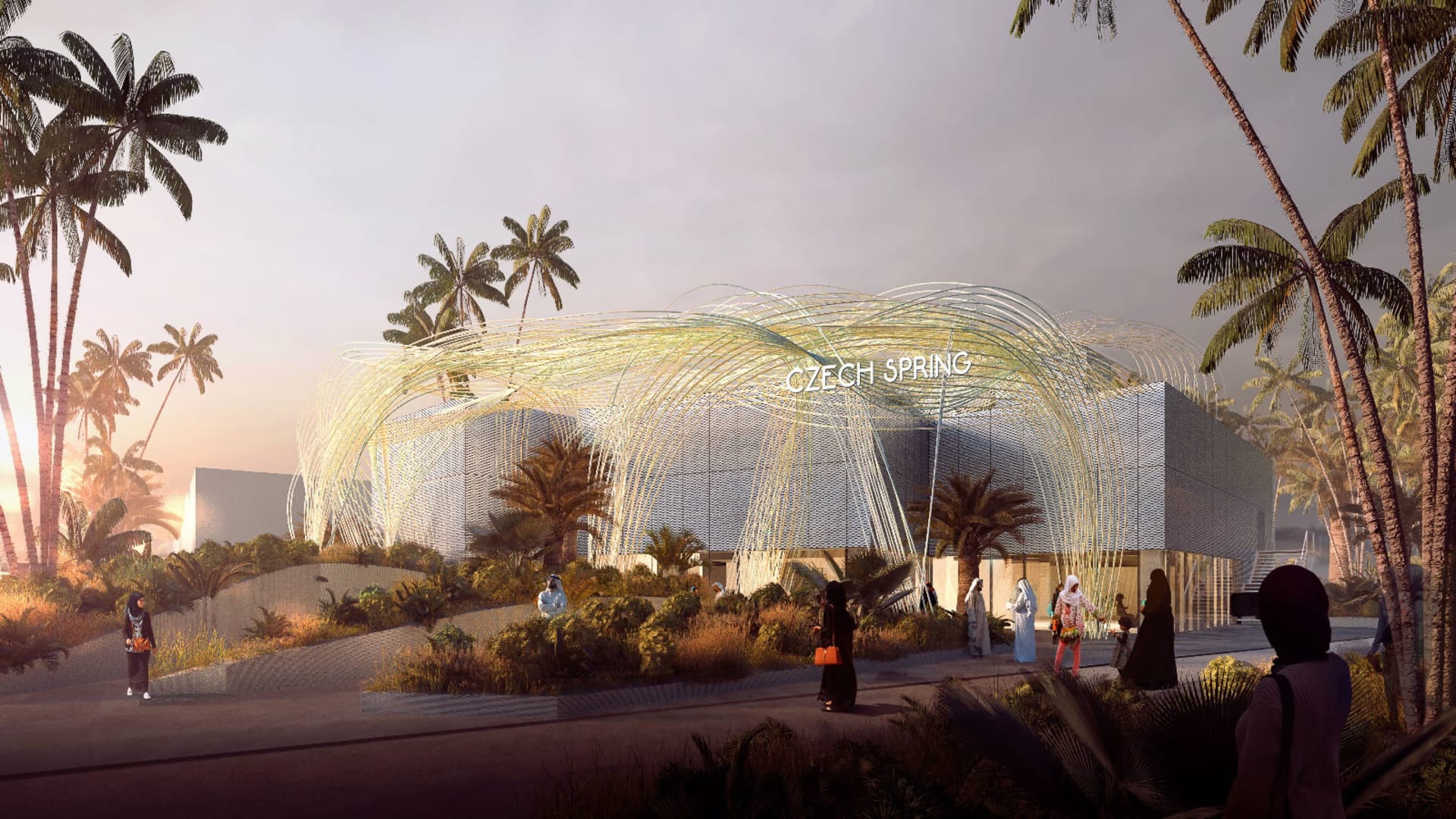 Pavilon Czech Spring (Pražské jaro) pro Expo v Dubaji, které začne v říjnu 2021.