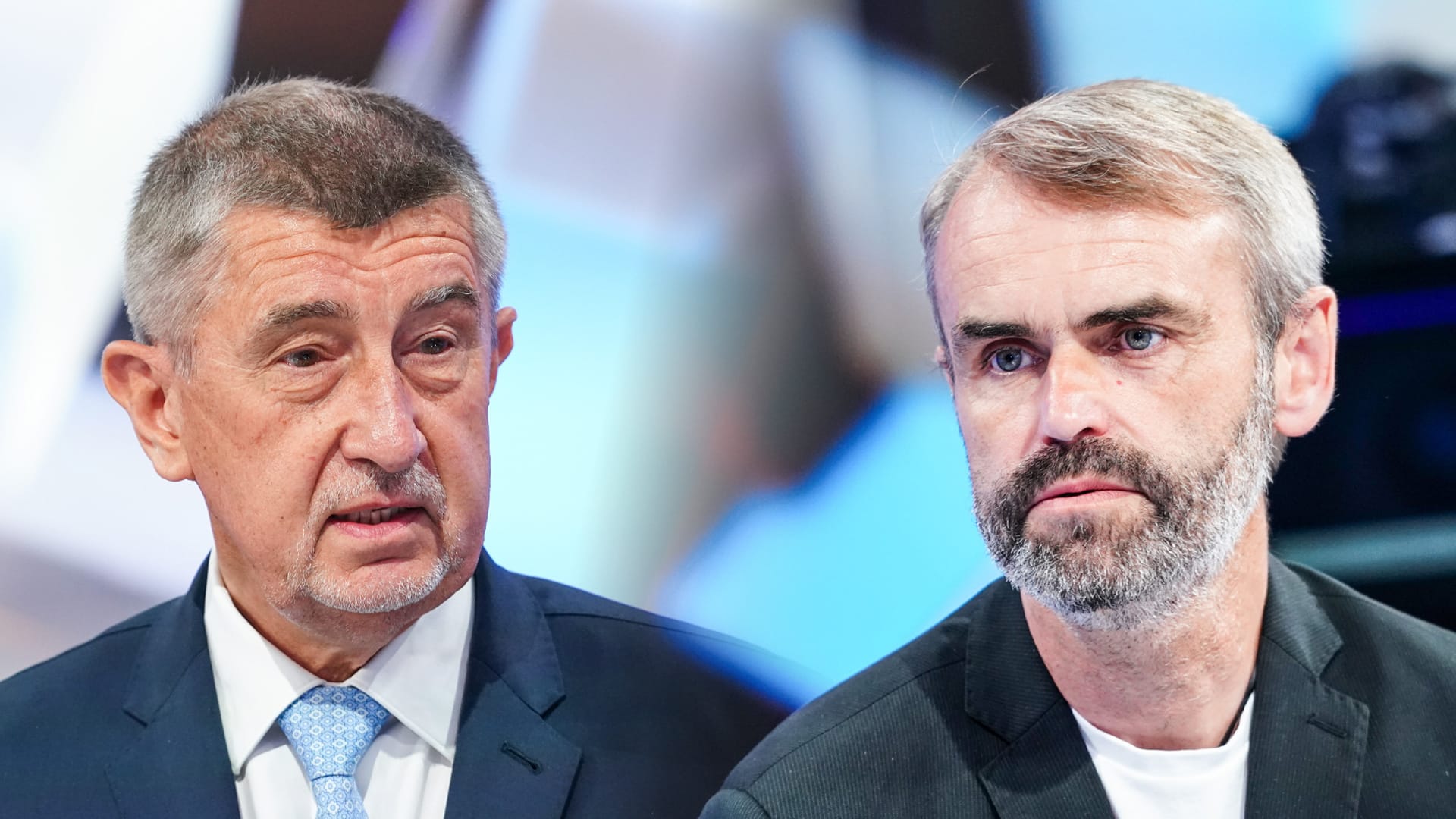 Robert Šlachta (vpravo) využívá podobný styl komunikace na sociálních sítích jako premiér Andrej Babiš (vlevo).