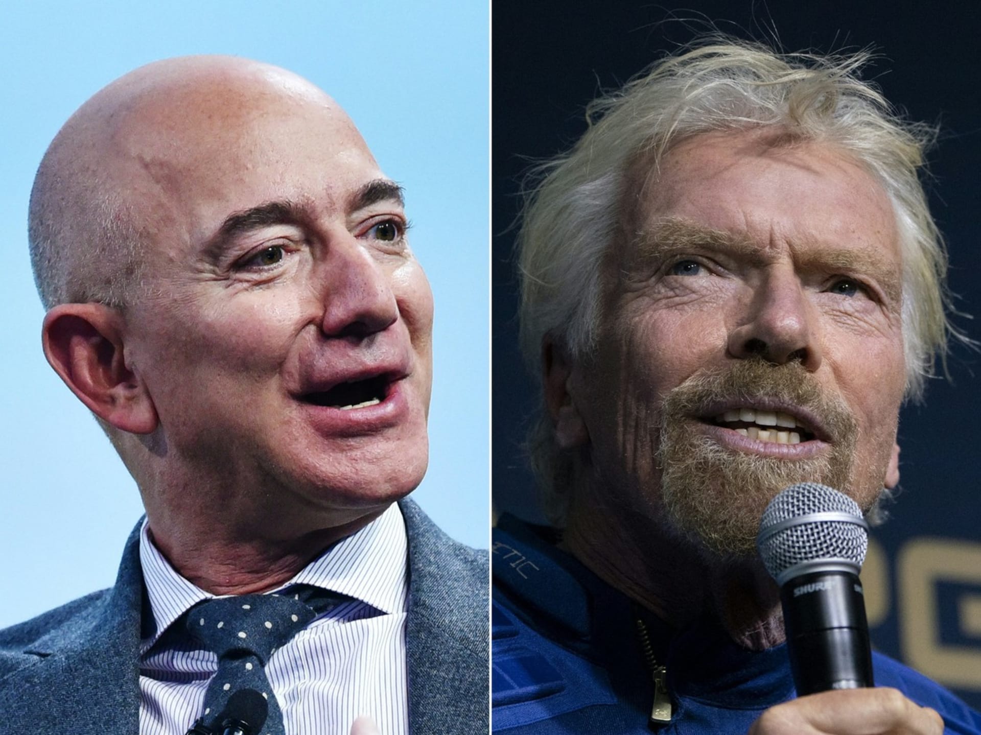 Jeff Bezos a Richard Branson