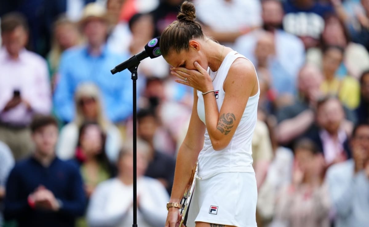 Karolína Plíšková po prohraném finále Wimbledonu