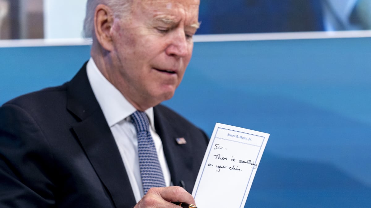 Joe Biden s poznámkou