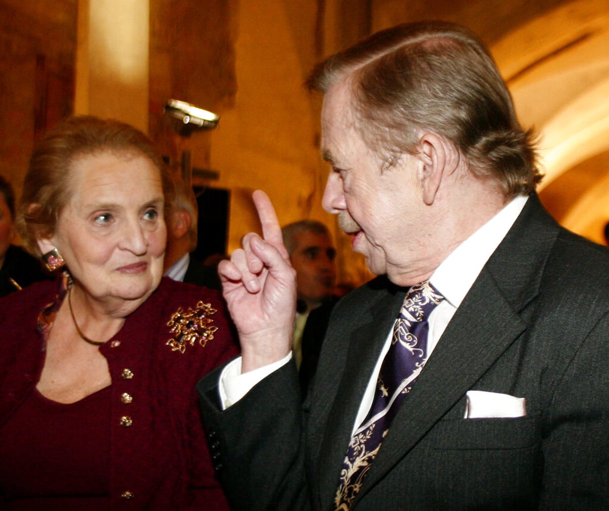 S bývalým českým prezidentem Václavem Havlem v roce 2007.