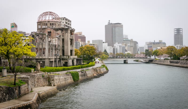 Atomový dóm je hlavní dominantou Hirošimy.