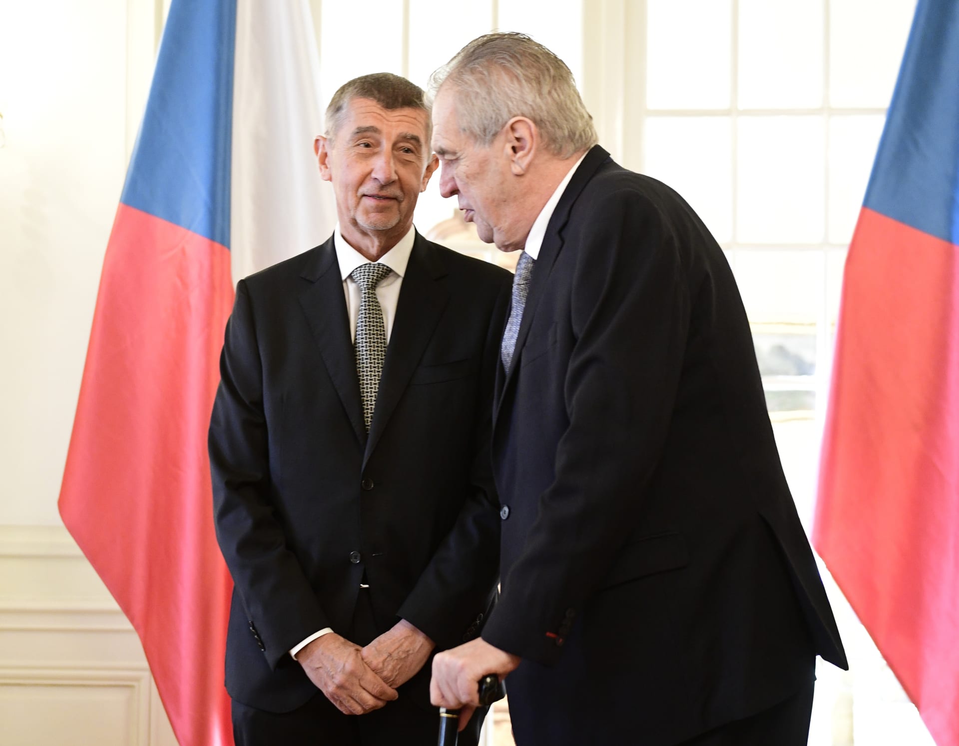Expremiér Andrej Babiš (ANO) a dosluhující prezident Miloš Zeman