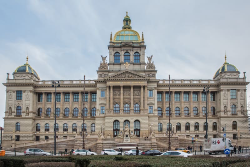Historická budova Národního muzea po rekonstrukci v roce 2019