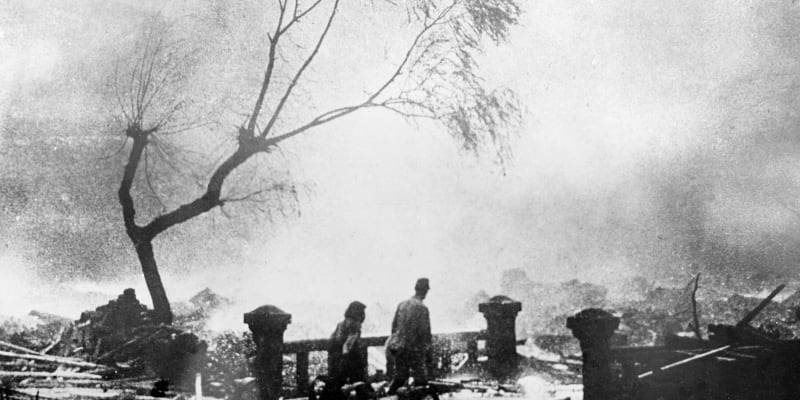 Výjev z Nagasaki nedlouho po výbuchu jaderné pumy