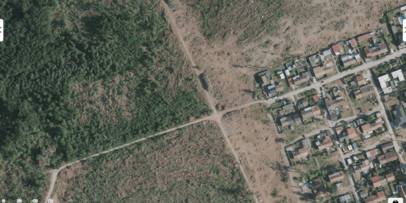 Letecký snímek Hodonína z 24. července