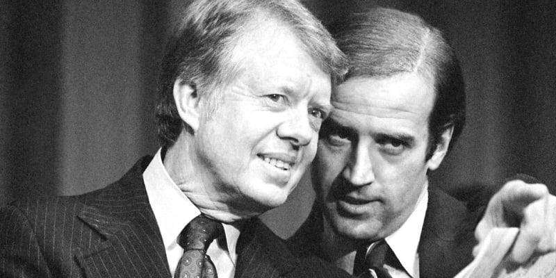 Jimmy Carter a tehdejší senátor Joe Biden v roce 1978