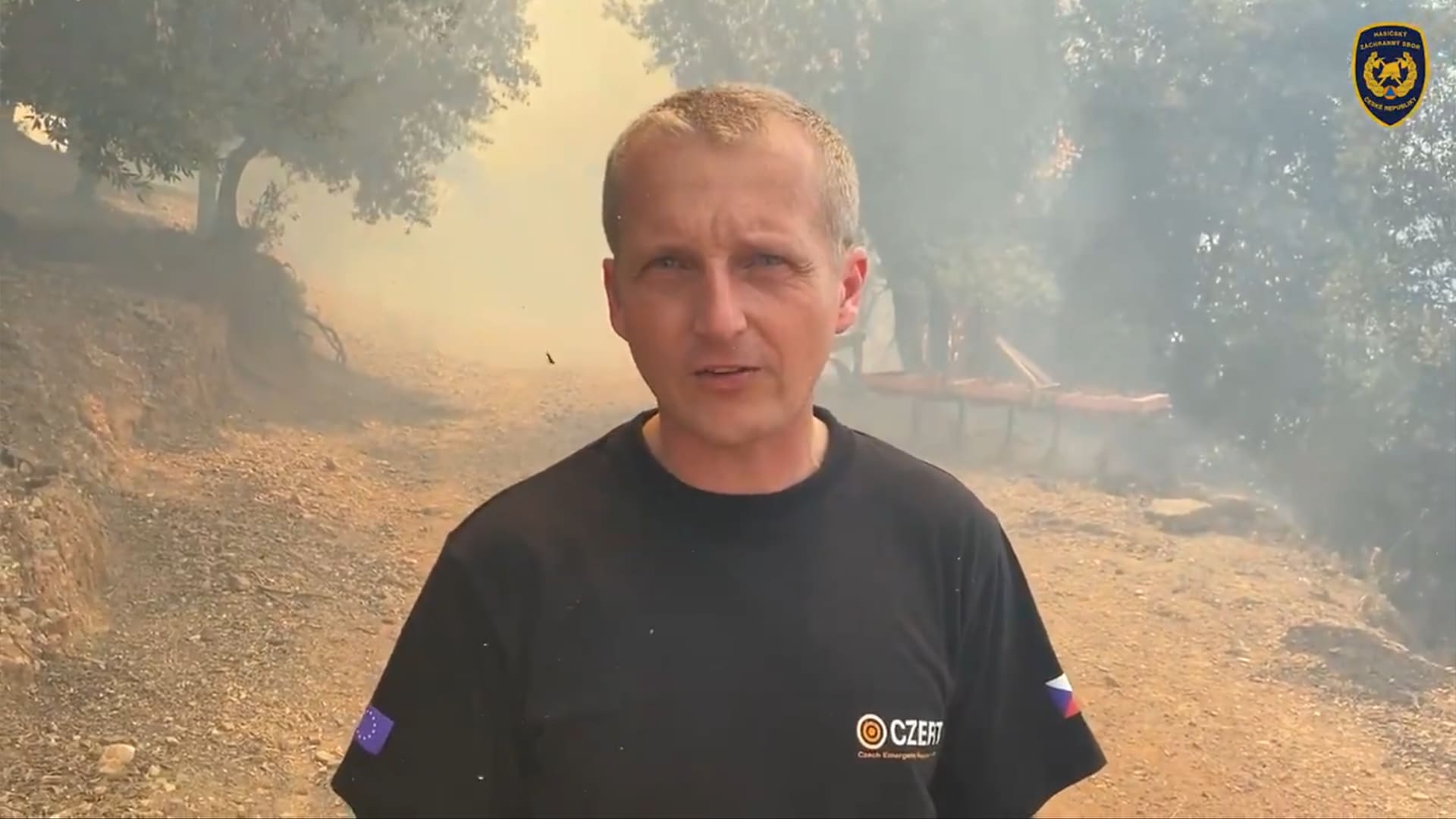 Richard Franc, velitel jednotky českých hasičů nasazených při požárech v Řecku