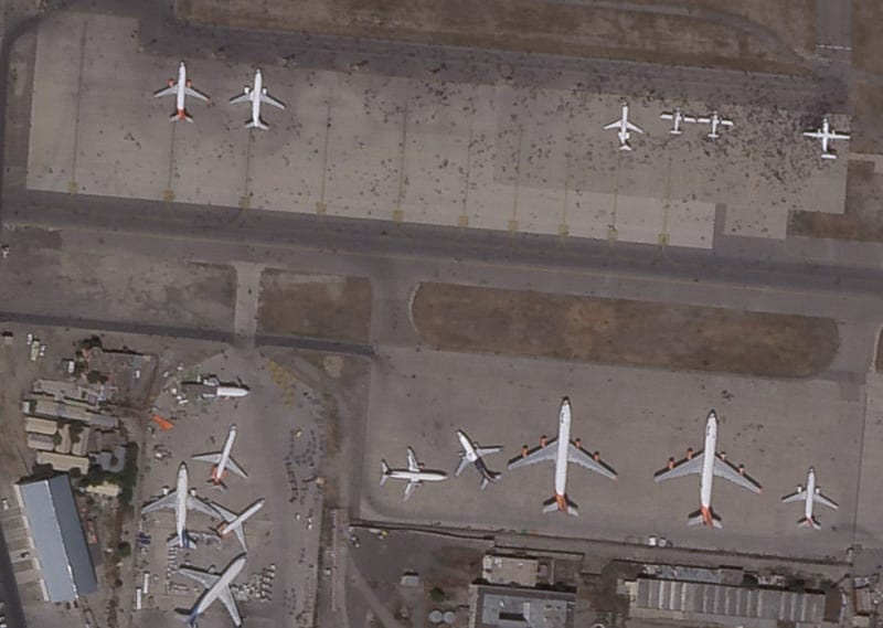 Satelitní záběry z letiště v Kábulu 