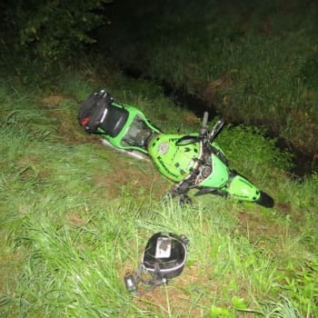 Nehoda ujíždějícího motorkáře nedaleko Zábřehu