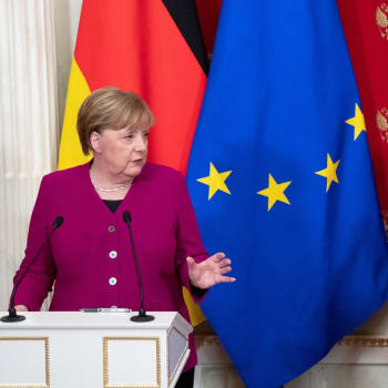 Německá kancléřka Angela Merkelová s ruským prezidentem Vladimirem Putinem.