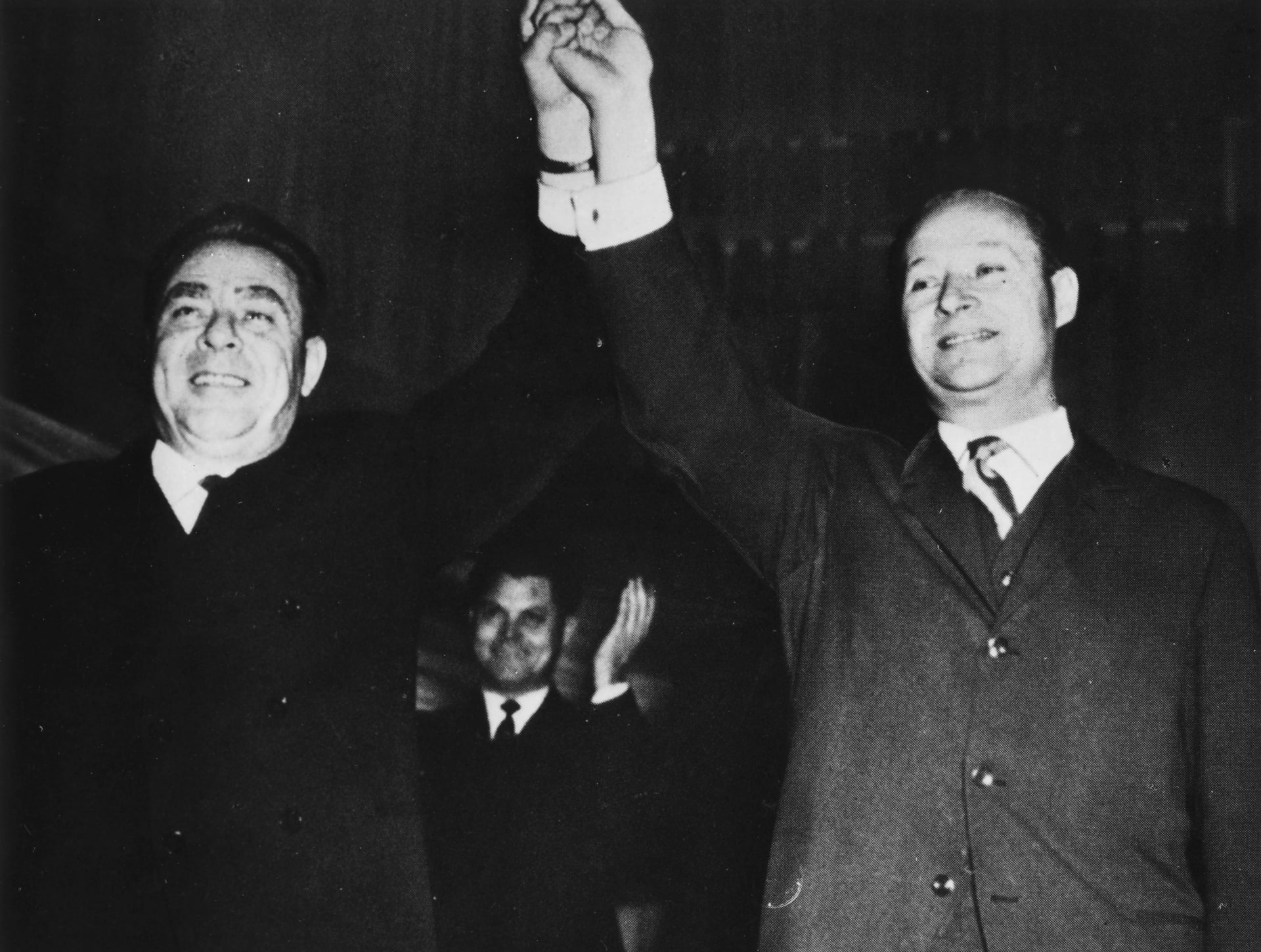 Leonid Brežněv a Alexander Dubček v roce 1968.