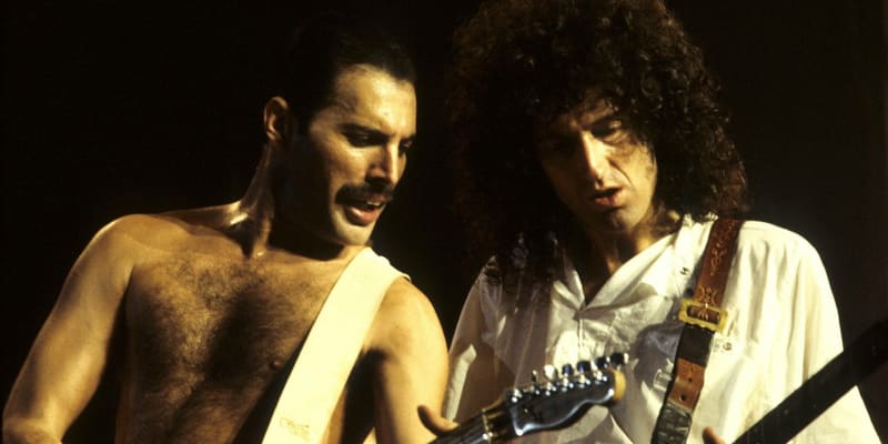 Freddie Mercury a kytarista Brian May