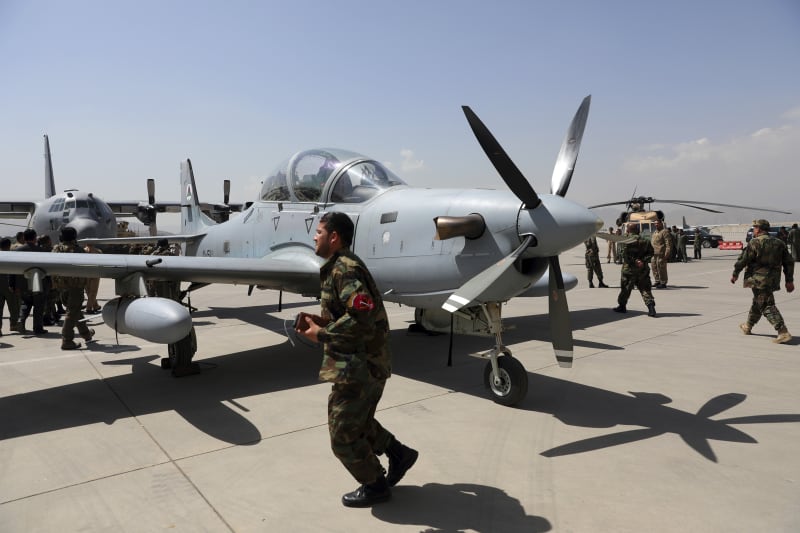 Lehký bojový letoun A-29 Super Tucano afghánské armády.