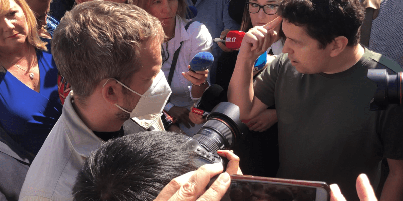 Andrej Babiš mladší narušil mítink svého otce