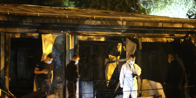 V noci na čtvrtek v Severní Makedonii hořela nemocnice. 