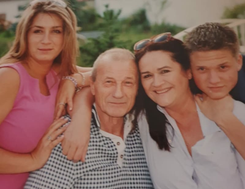 Radek Brzobohatý s rodinou
