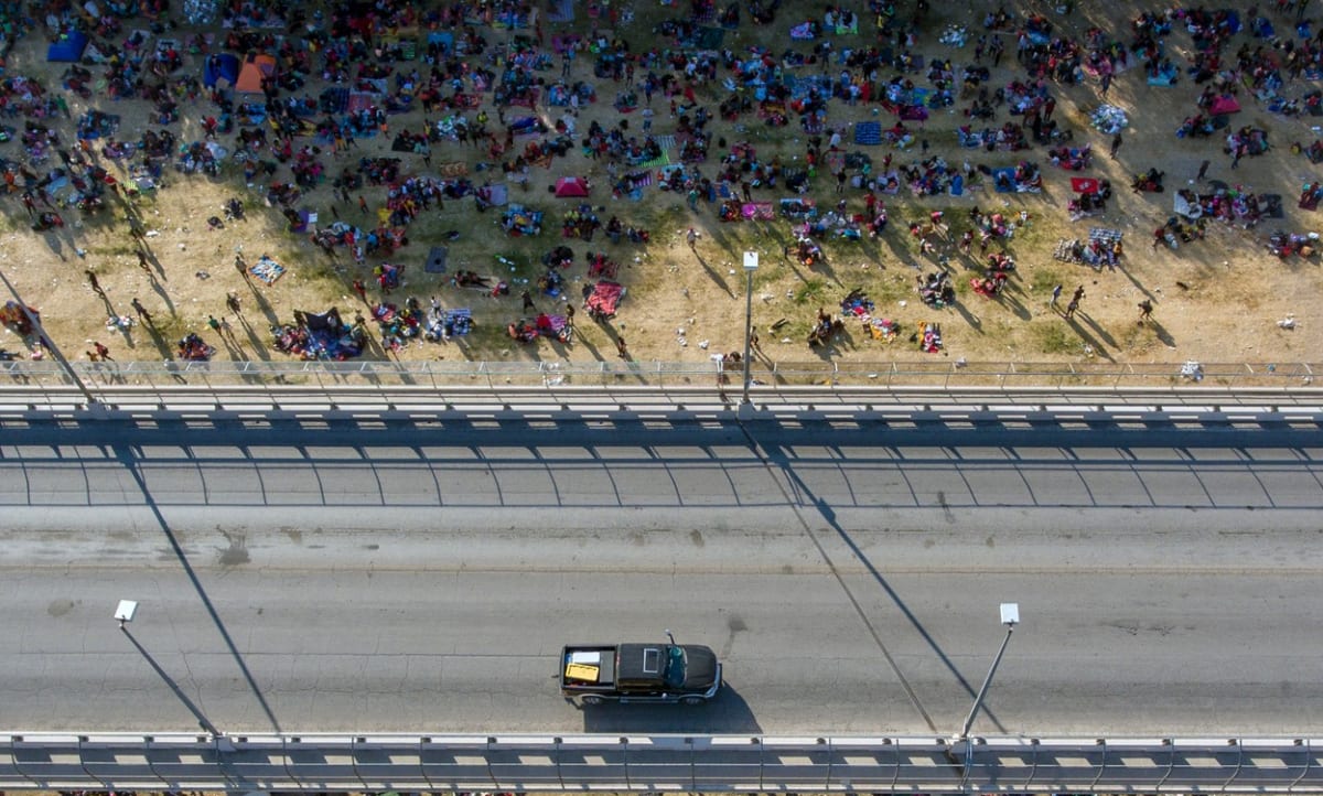 Migranti na hranici Mexika a USA