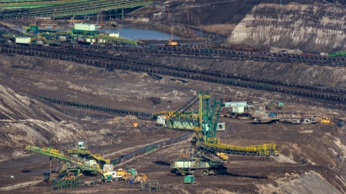 Těžba uhlí v dole Turów