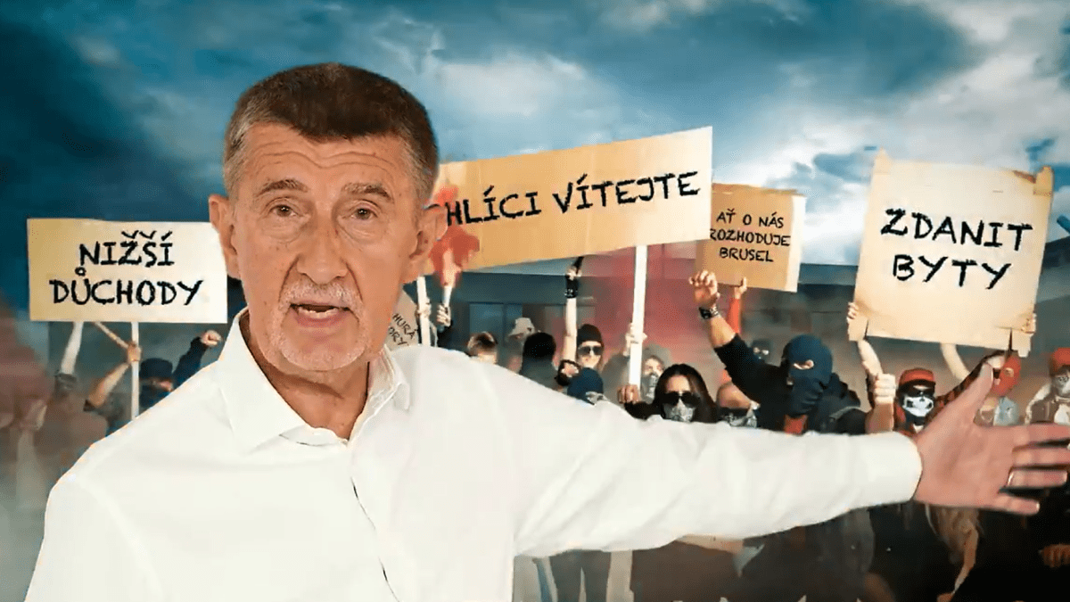 Andrej Babiš a jeho nové předvolební video. V něm varuje před „šílenci“, kteří volají po „nízkých důchodech“ či „přijímání uprchlíků“.