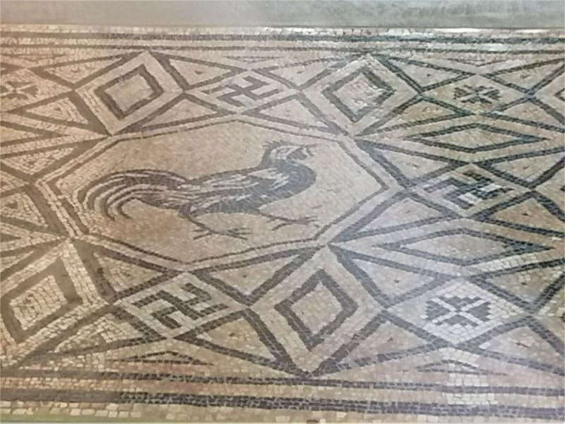 Aquileia. Archeologické vykopávky, římská mozaika.