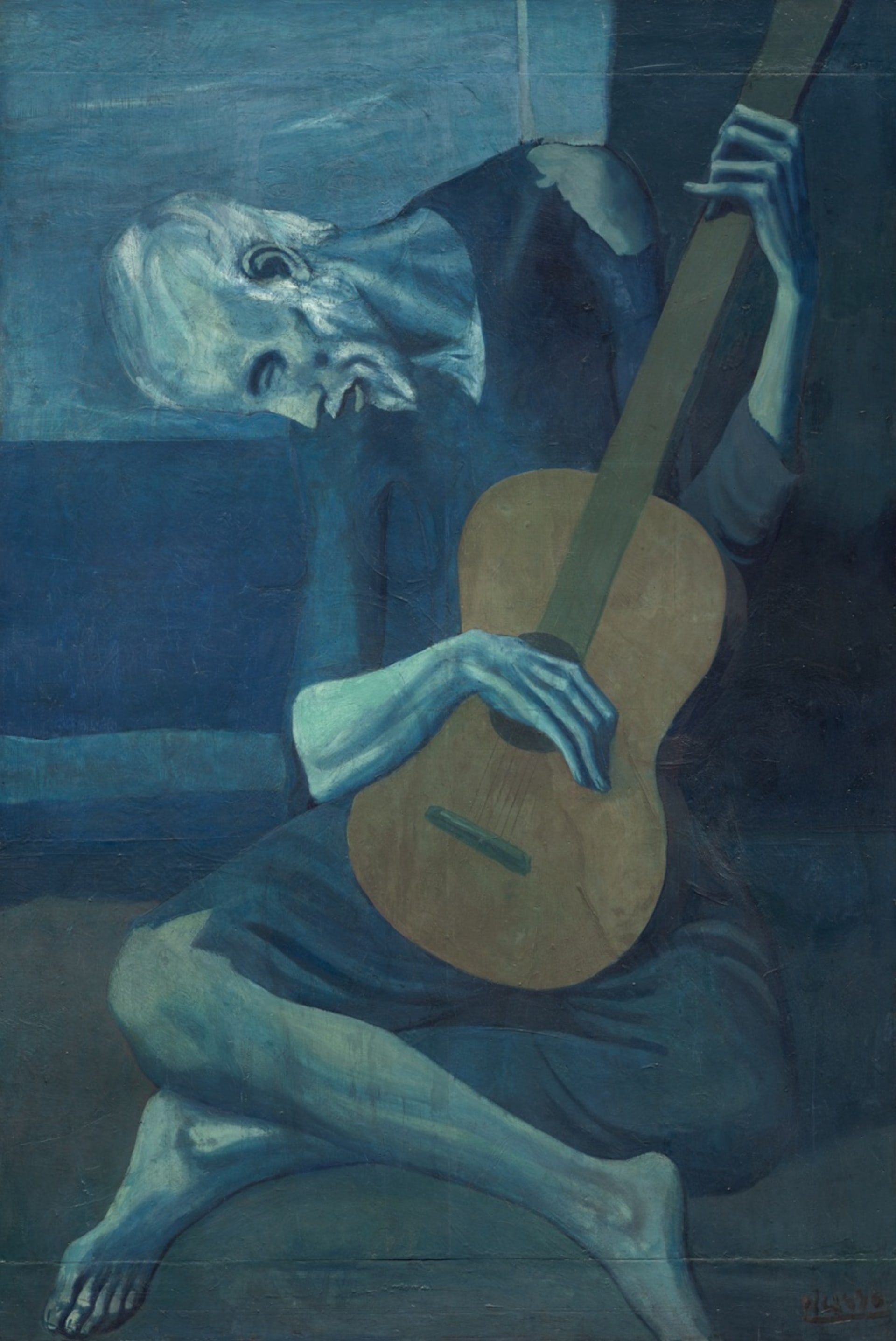 Obraz s názvem Starý kytarista. (zdroj: Art Institute Chicago) 