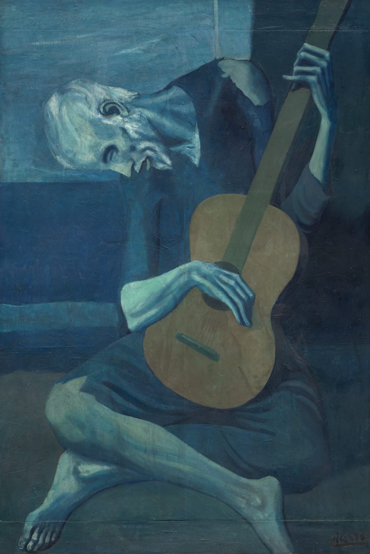 Obraz s názvem Starý kytarista. (zdroj: Art Institute Chicago) 