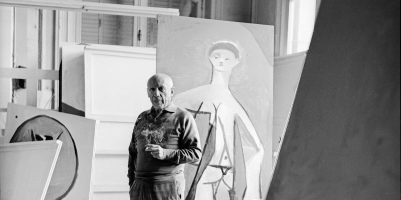 Picasso v ateliéru. 